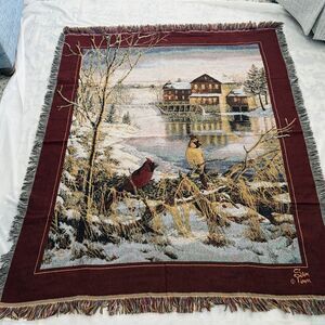 Woven Throw Blanket Tapestry Afghan Mohawk Sam Timm Cardinals Water Wheelhouse